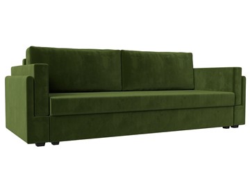 Прямой диван Лига-007, Зеленый (Микровельвет) в Элисте