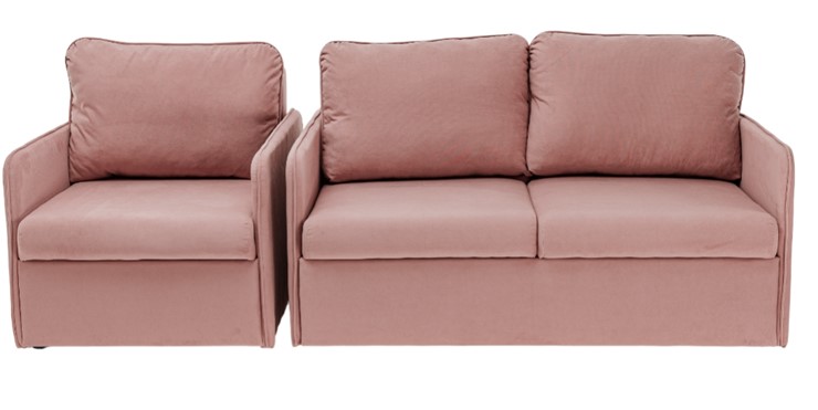 Набор мебели Амира розовый диван + кресло в Элисте - изображение 1