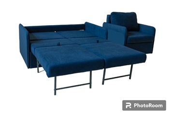 Мебельный набор Амира синий диван + кресло в Элисте - предосмотр 4