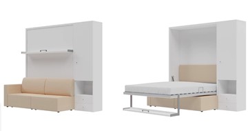 Диван Кровать-трансформер Smart (КД 1400+ШП), шкаф правый, левый подлокотник в Элисте - предосмотр