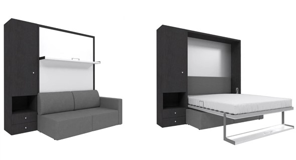 Диван Кровать-трансформер Smart (ШЛ+КД 1400), шкаф левый, правый подлокотник в Элисте - изображение