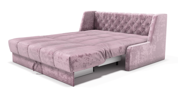 Прямой диван Аккордеон-Кровать 1,55 с каретной утяжкой, полоска (НПБ) в Элисте - предосмотр 2