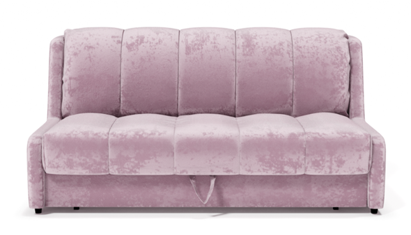 Прямой диван Аккордеон-Кровать 1,55 с каретной утяжкой, полоска (НПБ) в Элисте - изображение