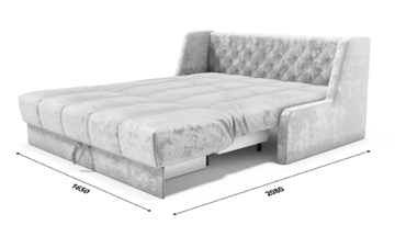 Прямой диван Аккордеон-Кровать 1,55 с каретной утяжкой, полоска (НПБ) в Элисте - предосмотр 6
