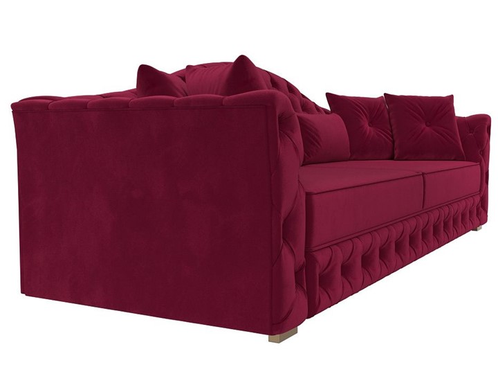 Прямой диван Артис, Бордовый (Микровельвет) в Элисте - изображение 5