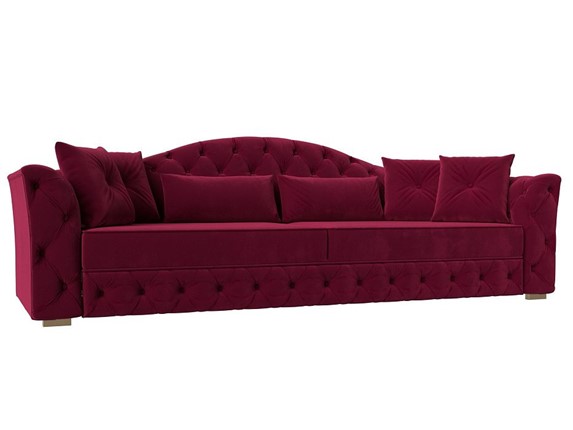 Прямой диван Артис, Бордовый (Микровельвет) в Элисте - изображение