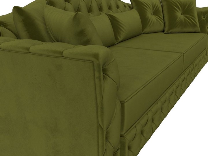 Прямой диван Артис, Зеленый (Микровельвет) в Элисте - изображение 4