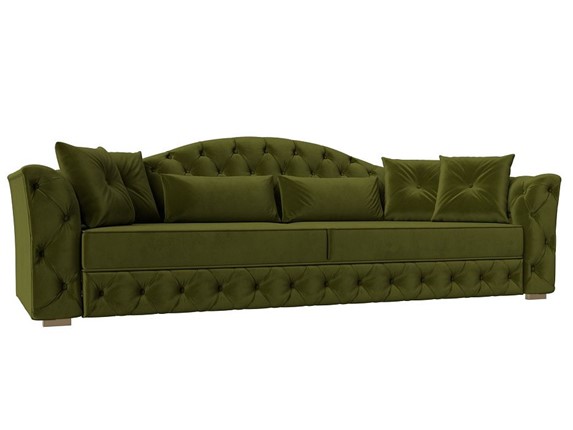 Прямой диван Артис, Зеленый (Микровельвет) в Элисте - изображение