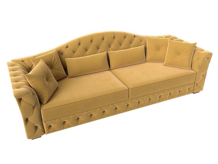 Прямой диван Артис, Желтый (Микровельвет) в Элисте - изображение 3