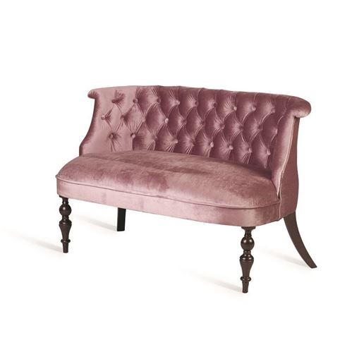 Прямой диван Бархат мини, (темный тон / 24 - розовый) в Элисте - изображение 3