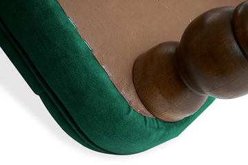 Прямой диван Бриджит зеленый ножки коричневые в Элисте - предосмотр 2