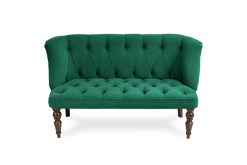 Прямой диван Бриджит зеленый ножки коричневые в Элисте - предосмотр 3