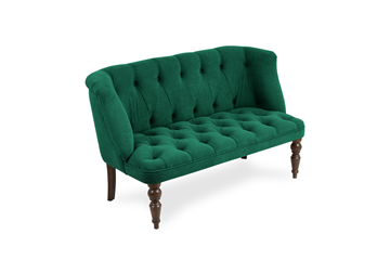Прямой диван Бриджит зеленый ножки коричневые в Элисте - предосмотр