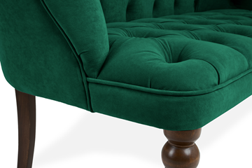 Прямой диван Бриджит зеленый ножки коричневые в Элисте - предосмотр 5