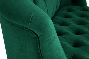 Прямой диван Бриджит зеленый ножки коричневые в Элисте - предосмотр 6