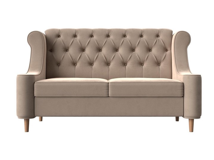 Прямой диван Бронкс, Бежевый (Велюр) в Элисте - изображение 1