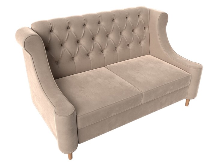 Прямой диван Бронкс, Бежевый (Велюр) в Элисте - изображение 4