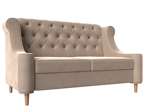Прямой диван Бронкс, Бежевый (Велюр) в Элисте - изображение