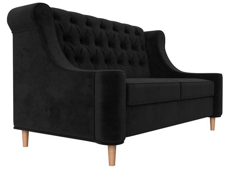 Прямой диван Бронкс, Черный (Велюр) в Элисте - изображение 2