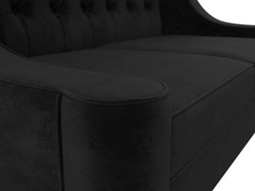 Прямой диван Бронкс, Черный (Велюр) в Элисте - предосмотр 3
