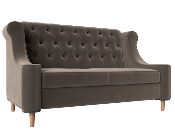 Прямой диван Бронкс, Коричневый (Велюр) в Элисте - изображение