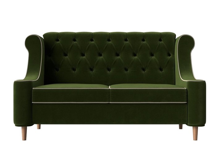 Прямой диван Бронкс, Зеленый\Бежевый (Микровельвет) в Элисте - изображение 1