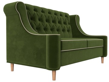 Прямой диван Бронкс, Зеленый\Бежевый (Микровельвет) в Элисте - предосмотр 2