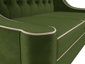 Прямой диван Бронкс, Зеленый\Бежевый (Микровельвет) в Элисте - предосмотр 3