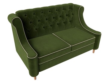 Прямой диван Бронкс, Зеленый\Бежевый (Микровельвет) в Элисте - предосмотр 4