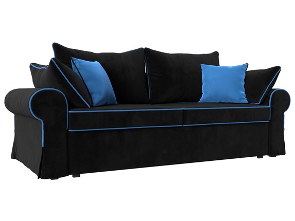 Большой диван Элис, Черный (велюр) в Элисте - изображение