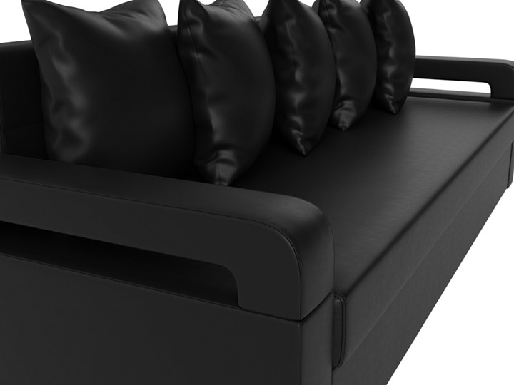 Прямой диван Гермес лайт, Черный (экокожа) в Элисте - изображение 3