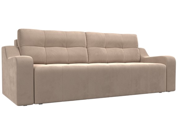 Прямой диван Итон, Бежевый (велюр) в Элисте - изображение