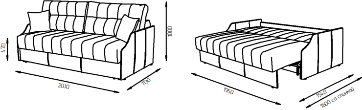 Прямой диван Камелот 2 (НПБ) в Элисте - изображение 9