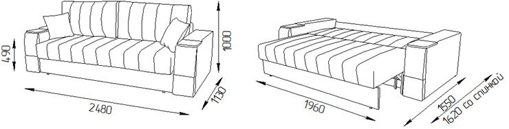 Прямой диван Камелот 4 (НПБ) в Элисте - изображение 6