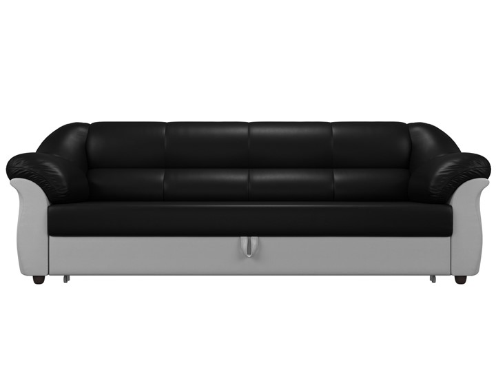 Прямой диван Карнелла, Черный/Белый (экокожа) в Элисте - изображение 2