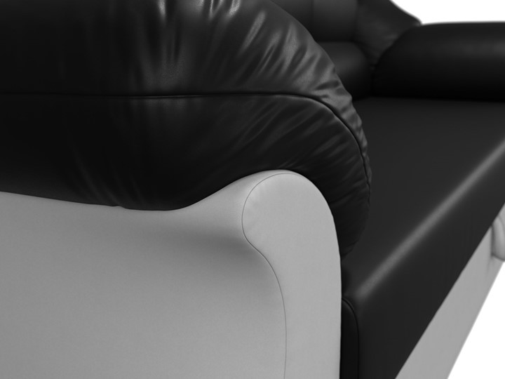 Прямой диван Карнелла, Черный/Белый (экокожа) в Элисте - изображение 4