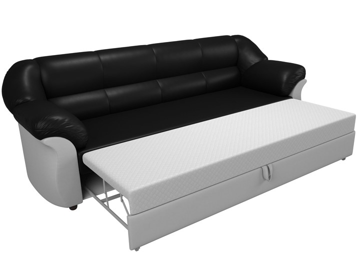 Прямой диван Карнелла, Черный/Белый (экокожа) в Элисте - изображение 6