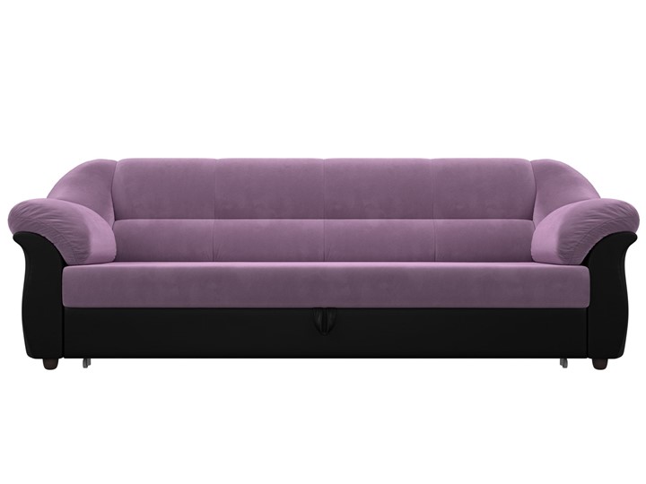 Прямой диван Карнелла, Сиреневый/Черный (микровельвет/экокожа) в Элисте - изображение 2