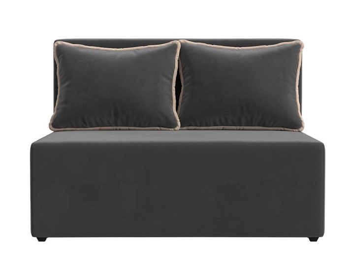 Прямой диван Лагуна, Серый/Бежевый (Велюр) в Элисте - изображение 4