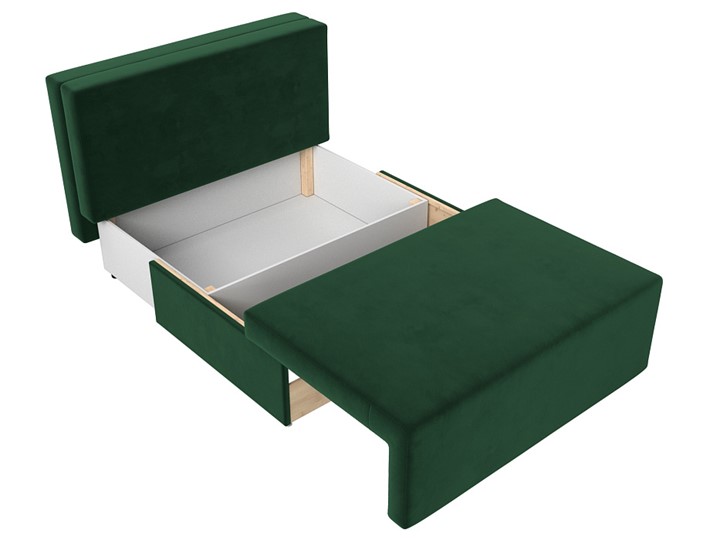 Прямой диван Лагуна, Зеленый/Бежевый (Велюр) в Элисте - изображение 1