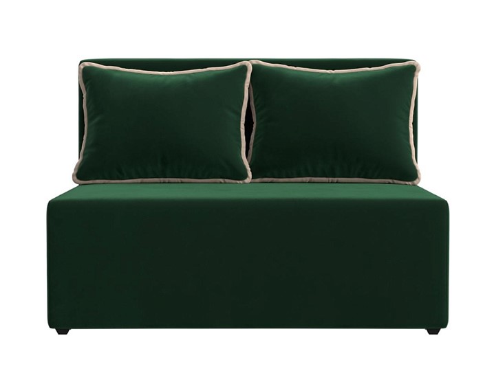 Прямой диван Лагуна, Зеленый/Бежевый (Велюр) в Элисте - изображение 4