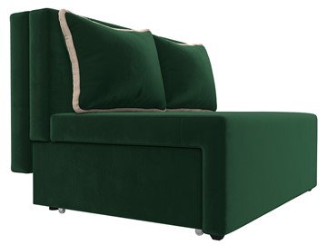 Прямой диван Лагуна, Зеленый/Бежевый (Велюр) в Элисте - предосмотр 5