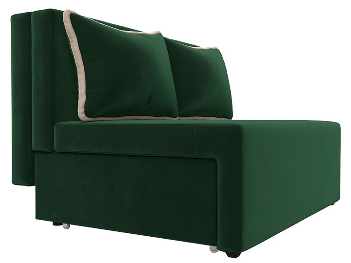 Прямой диван Лагуна, Зеленый/Бежевый (Велюр) в Элисте - изображение 5
