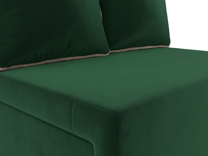 Прямой диван Лагуна, Зеленый/Бежевый (Велюр) в Элисте - изображение 6
