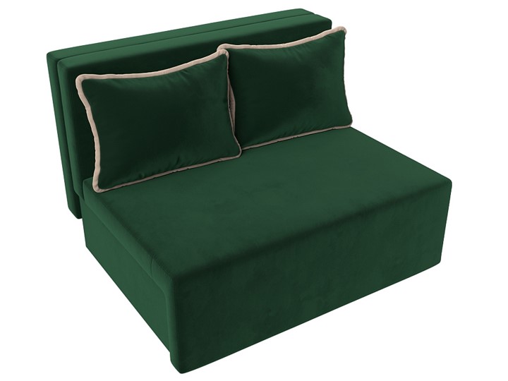 Прямой диван Лагуна, Зеленый/Бежевый (Велюр) в Элисте - изображение 7
