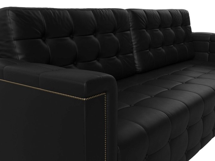 Прямой диван Лига-002 НПБ, Черный (Экокожа) в Элисте - изображение 5