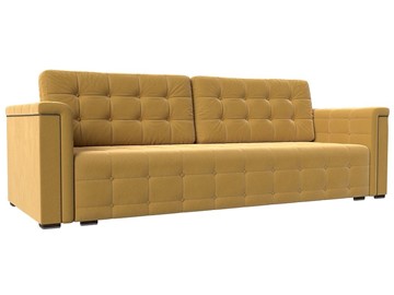 Прямой диван Лига-002 НПБ, Желтый (микровельвет) в Элисте