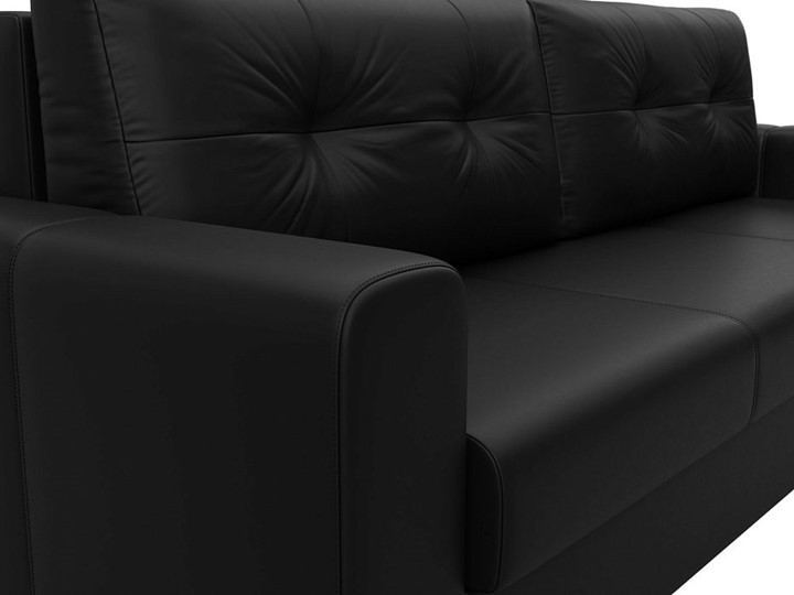 Прямой диван Лига 031, Черный (Экокожа) Боннель в Элисте - изображение 6