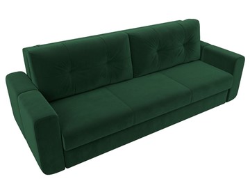Прямой диван Лига 031, Зеленый (Велюр) Боннель в Элисте - предосмотр 3
