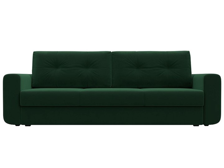 Прямой диван Лига 031, Зеленый (Велюр) Боннель в Элисте - изображение 7